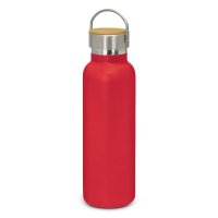 Nomad Eco Vacuum Bottle - Stainless Steel with a Bamboo Veneer Red