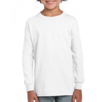 Gildan Long Sleeve T-Shirts White Youth