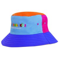 Breathable Poly Twill Childs Bucket Hats Multi Color