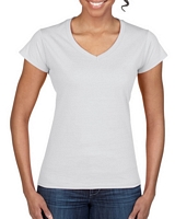 Gildan Softstyle Ladies' V-Neck T-Shirt White S