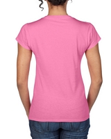 Gildan Softstyle Ladies' V-Neck T-Shirt Azalea 2XL