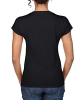 Gildan Softstyle Ladies' V-Neck T-Shirt Black 2XL