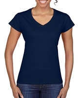 Gildan Softstyle Ladies' V-Neck T-Shirt Navy S