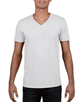 Gildan Sofystyle Adult V-Neck T-Shirt White S