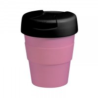 Reusable Eco Cup Karma Kup Pink & Colour Lids with Flip Closure (G1960) 320ml