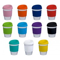 Reusable Eco Cup Glass Karma Coffee Kup (G1799) 12oz/340ml