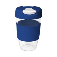Reusable Acrylic Karma Kup Navy with Silicon Band, Flip Closure (G1957) 16oz