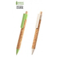 Wheat Straw Pens in Natural Cork Barrel