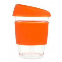 Reusable Eco Cup Glass Karma Coffee Kup Orange (G1799S) 12oz/340ml