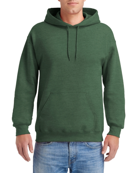 Gildan Heavy Blend Adult Hooded Sweatshirt Heather Sport Dark Green S