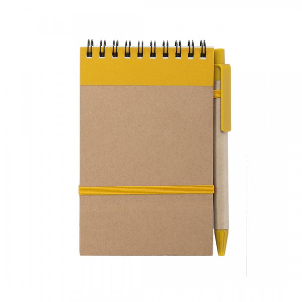 Custom Printed Recycled Cardboard Notebook Pen Black Blue Green Red