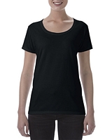 Gildan Ladies Deep Scoop T-Shirt Black S
