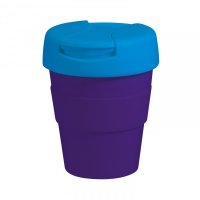 Reusable Eco Cup Karma Kup Purple & Colour Lids with Flip Closure (G1960) 320ml